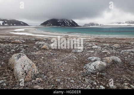 Spitzbergen, Svalbard, Phippsöya, polar, kalte Wüste, Stockfoto