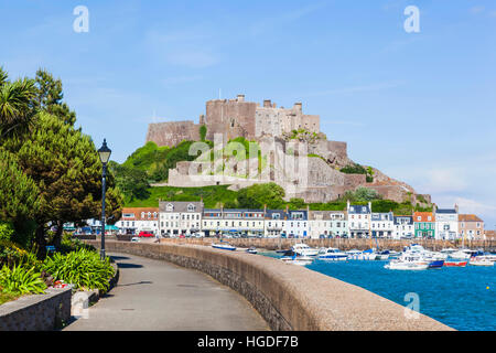 Vereinigtes Königreich, Kanalinseln, Jersey, Gorey, Mont Hochmuts Burg Stockfoto