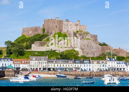 Vereinigtes Königreich, Kanalinseln, Jersey, Gorey, Mont Hochmuts Burg Stockfoto