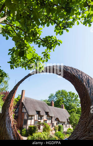 England, Warwickshire, Cotswolds, Stratford-upon-Avon, Anne Hathaway's Cottage Stockfoto