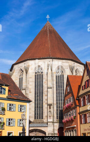 Deutschland, Bayern, romantische Straße, Dinkelsbuhl, St. George's Minster Stockfoto