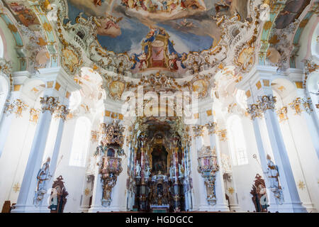 Deutschland, Bayern, Allgäu, Steingaden, Wieskirche Stockfoto