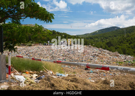 Abfallbeseitigung in Hvar, Stockfoto