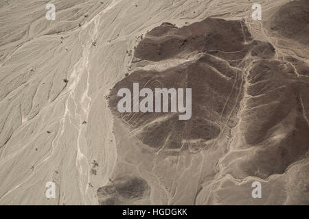 Geheimnisvolle Linien in der Nähe von Nasca Stockfoto