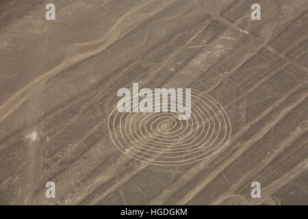Geheimnisvolle Linien in der Nähe von Nasca Stockfoto