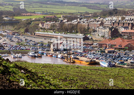 Whitby Harbour, North Yorkshire, Ostküste, UK Stockfoto