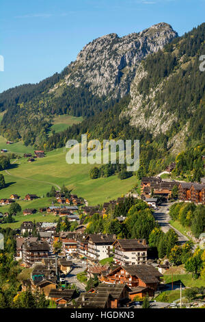 Le Chinaillon, Le Grand Bornand Ski Resort, Departement Haute-Savoie, Auvergne-Rhone-Alpes, Frankreich Stockfoto