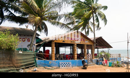 Restaurantbar am Anjuna Beach Goa Indien Stockfoto