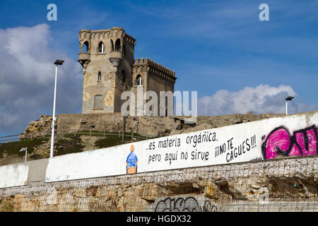 Castillo de Santa Catalina, Tarifa, Andalusien, Spanien Stockfoto