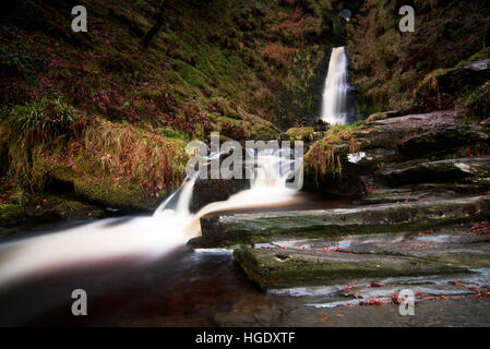 Foto von Jamie Callister ©. Pistyll Rhaeadr, Wales höchsten Wasserfall, Llanrhaeadr Ym Mochant, Denbighshire, North Wales, Stockfoto