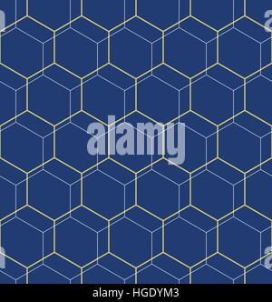 Nahtlose abstrakte Vektormuster mit Sechsecken Stock Vektor