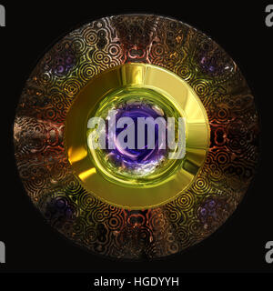 Wunderbare abstrakte illustrierte Glasobjekt Stockfoto