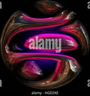 Wunderbare abstrakte illustrierte Glasobjekt Stockfoto