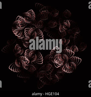 Wunderbare abstrakte illustrierte Glasobjekt Stockfoto