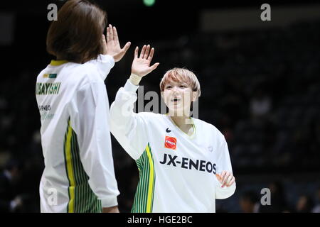 Tokio, Japan. 7. Januar 2017. Asami Yoshida (Sonnenblumen) Basketball: Alle Japan Basketball Weltmeisterschaft 2017 Frauen Halbfinalspiel zwischen JX-ENEOS Sonnenblumen 72-52 Toyota Antilopen am 1. Yoyogi-Gymnasium in Tokio, Japan. © AFLO SPORT/Alamy Live-Nachrichten Stockfoto