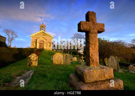 Georgische Kirche St. Mary the Virgin in Glynde Platz, East Sussex Stockfoto