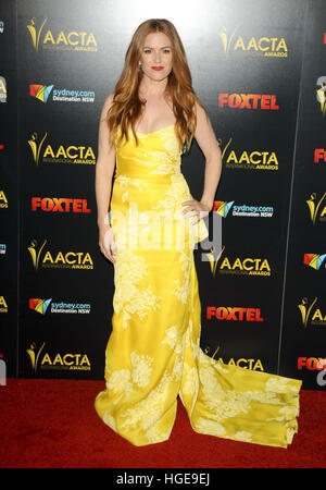 Hamburg, Deutschland. 6. Januar 2017. Isla Fisher bei den 6. AACTA International Awards im Avalon Hollywood am 6. Januar 2017 in Los Angeles ankommen | Nutzung weltweit © Dpa/Alamy Live-Nachrichten Stockfoto