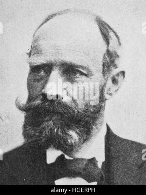 Emil Kirdorf, war 8. April 1847 - 13. Juli 1938, ein deutscher Industrieller, einer der ersten wichtige Arbeitgeber in den Industriesektoren Ruhr Reproduktion eines Fotos aus dem Jahr 1895, digital verbessert Stockfoto