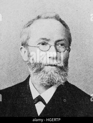 Georg Cornelius Karl Gerland, geboren 29. Januar 1833; 16. Februar 1919, Pseudonym Fritz Walter starb, war ein deutscher Geograph und Geophysiker, Reproduktion eines Fotos aus dem Jahr 1895, Digital verbessert Stockfoto