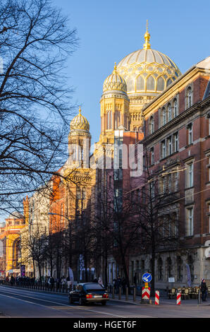 "Stiftung neue Synagoge Berlin - Centrum Judaicum" / "Stiftung Neue Synagoge Berlin - Centrum Judaicum". Oranienburger Straße, Berlin, Deutschland Stockfoto