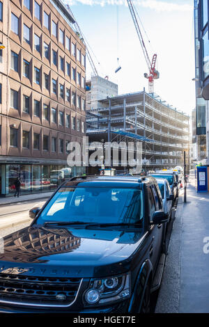 Bauarbeiten von Brookfield Multiplex auf das neue Hauptquartier der Goldman Sachs am Schuh Lane, London, UK Stockfoto