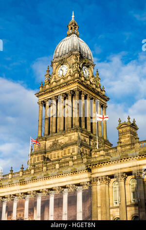 Leeds Rathaus vom Architekten Cuthbert Brodrick. Headrow, Leeds, West Yorkshire, Großbritannien Stockfoto