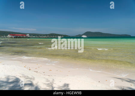 Saracen Bay Beach, Koh Rong Sanloem Island, Sihanoukville, Kambodscha, Asien Stockfoto