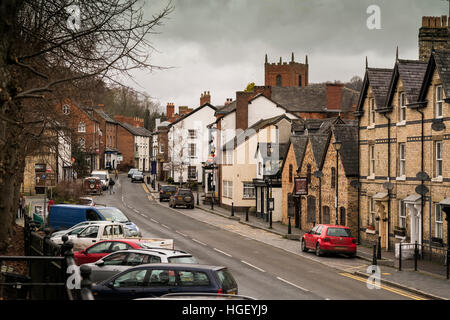 Dorfleben im ländlichen Wales: Llanfyllin, Powys, Wales UK Stockfoto