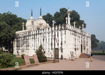 Moti Masjid, Perle Moschee, Red Fort Komplex, Alt-Delhi, Delhi, Indien Stockfoto