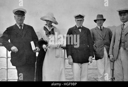 1912 Winston Churchill, 1. Lord der Admiralität an Bord der "Zauberin", Kreuzfahrten im Mittelmeer Stockfoto