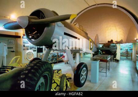 Malta Insel, La Valletta, Museum des zweiten Weltkrieges, Gloster Gladiator Flugzeuge Stockfoto