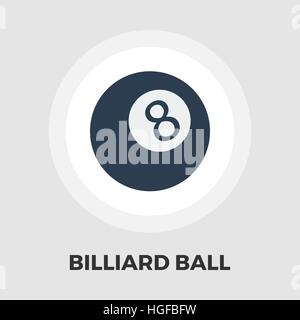 Billard Kugel Symbol Vektor. Flach-Symbol auf dem weißen Hintergrund isoliert. Editierbare EPS-Datei. Vektor-Illustration. Stock Vektor