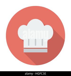 Koch Hut. Einzelne flache Farbe Symbol. Vektor-Illustration. Stock Vektor