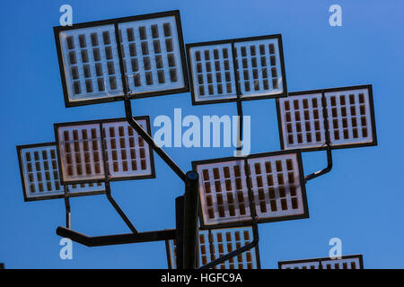 Sonnenkollektoren, Solarbaum, Ulmer Wohnviertel Solar City, Ulm, Stockfoto