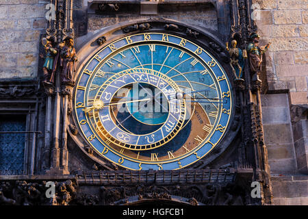 Astronomische Uhr in Prag Stockfoto