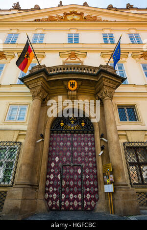 Deutsche Botschaft in Prag Stockfoto