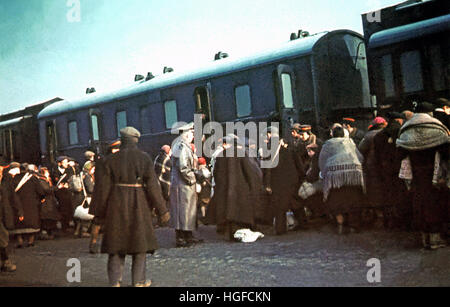 Ghetto Lodz Litzmannstadt, Deportation der Juden nach Chelmno in Polen April 1942, Zweiter Weltkrieg, Stockfoto