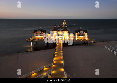 Neue Pier, Sellin, Rügen, Mecklenburg-West Pomerania, Deutschland Stockfoto