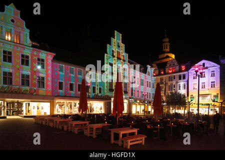 Zeigen Sie Licht Recklinghausen, Illumunation, Ruhrgebiet, Nordrhein-Westfalen, Stockfoto