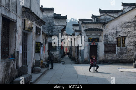 Leben in das alte Dorf von Xidi, Anhui, China Stockfoto