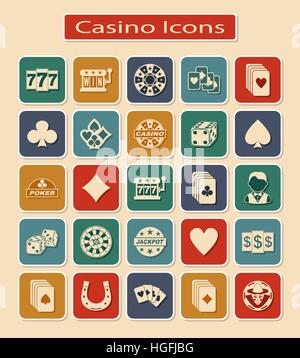 Reihe von Casino-Icons Stock Vektor