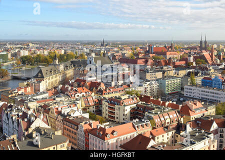 Blick von St. Elisabeth Kirche. Wroclaw. Polen. Stockfoto