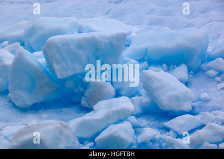 Detail des Eisbergs, Lago Argentino, El Calafate, Parque Nacional Los Glaciares, Patagonien, Argentinien, Südamerika Stockfoto