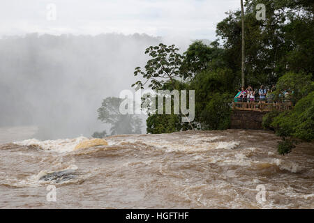 Iguazu Wasserfälle, Iguazu National Park, Provinz Misiones, Nordosten, Argentinien, Südamerika Stockfoto