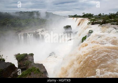Iguazu Wasserfälle, Iguazu National Park, Provinz Misiones, Nordosten, Argentinien, Südamerika Stockfoto