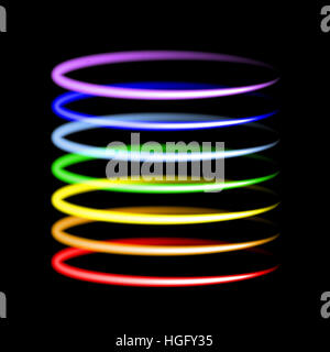 Neon Regenbogen Lichteffekte. Vektor-Illustration. Stockfoto
