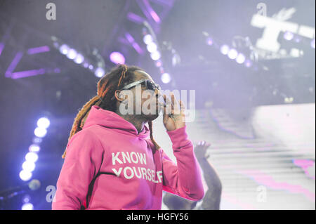 Hip-Hop-Legende Dwayne Michael Carter, Jr. führt aka Lil Wayne auf die Wette Erfahrung Konzert im Staples Center am 25. Juni 2016 in Los Angeles, Kalifornien. Stockfoto