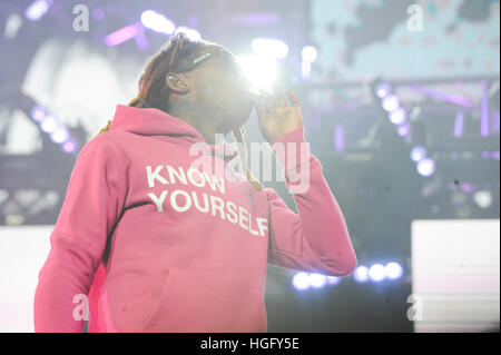 Hip-Hop-Legende Dwayne Michael Carter, Jr. führt aka Lil Wayne auf die Wette Erfahrung Konzert im Staples Center am 25. Juni 2016 in Los Angeles, Kalifornien. Stockfoto