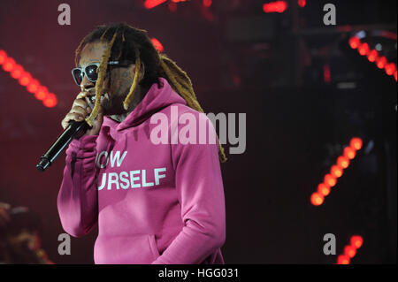 Hip-Hop-Legende Dwayne Michael Carter, Jr. führt aka Lil Wayne auf die Wette Erfahrung Konzert im Staples Center am 25. Juni 2016 in Los Angeles, Kalifornien. Stockfoto