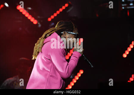 Hip-Hop-Legende Dwayne Michael Carter, Jr. führt aka Lil Wayne auf die Wette Erfahrung Konzert im Staples Center am 25. Juni 2016 in Los Angeles, Kalifornien. Stockfoto